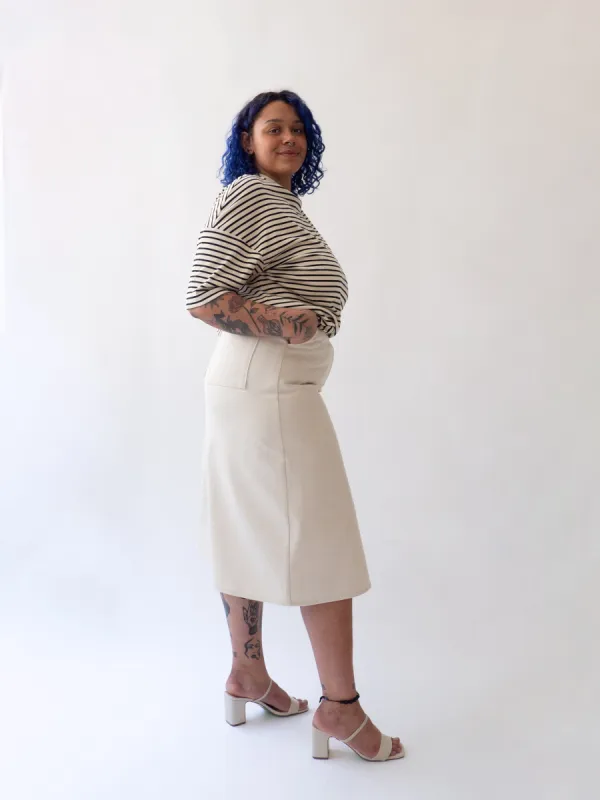 NITA natural denim skirt sold by Odeyalo