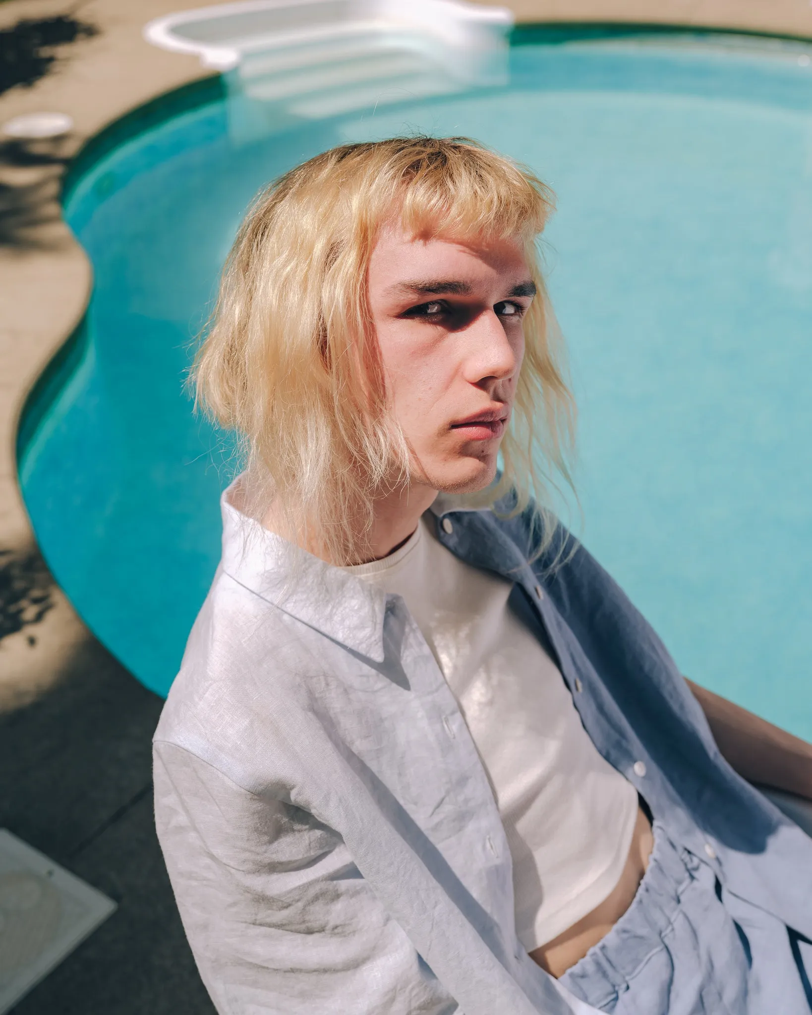 PARLOUR blue shirt sold by Odeyalo product image thumbnail 3