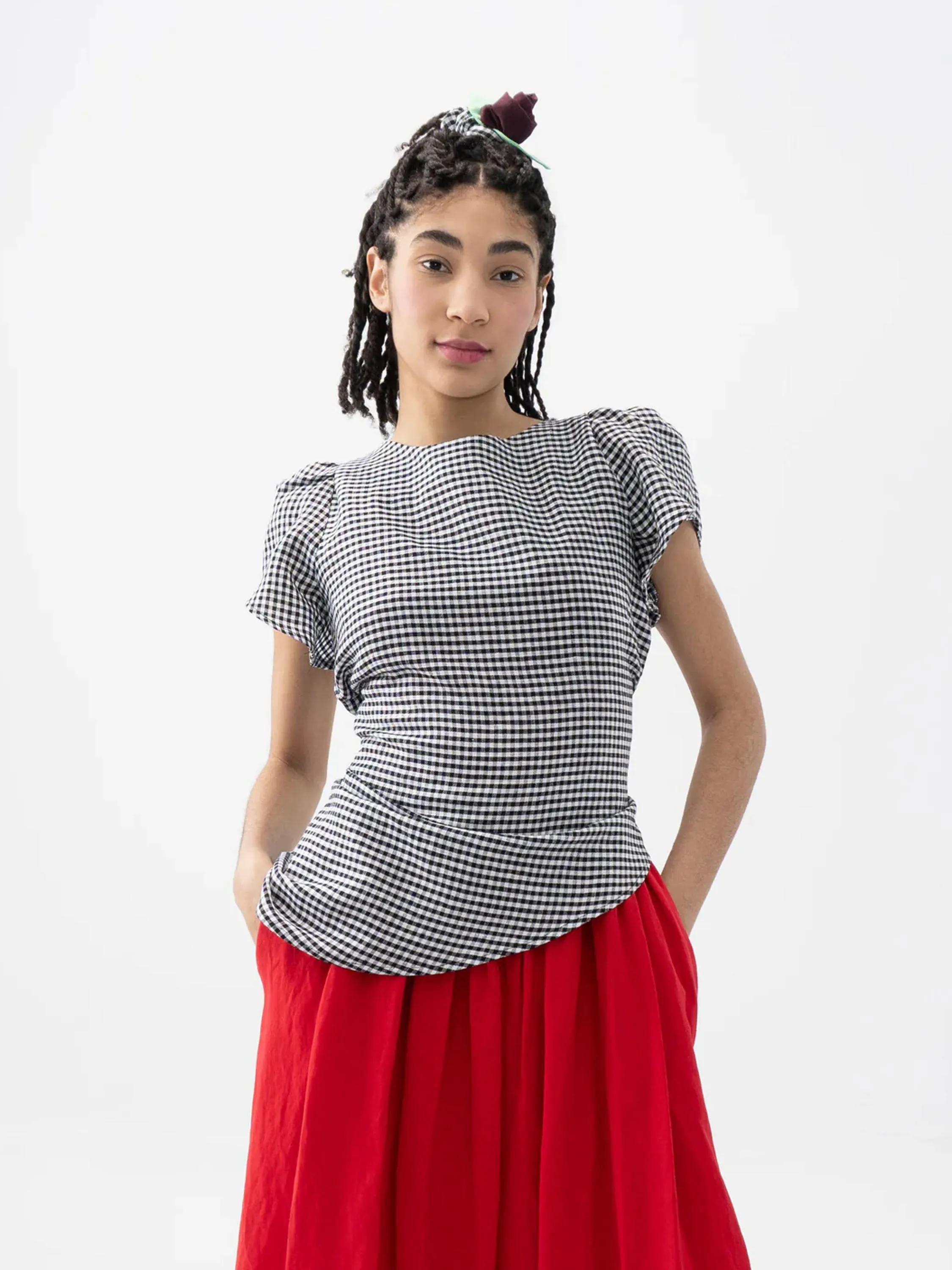 RIGHTFUL OWNER - CLARA BLOUSE GINGHAM sold by Odeyalo