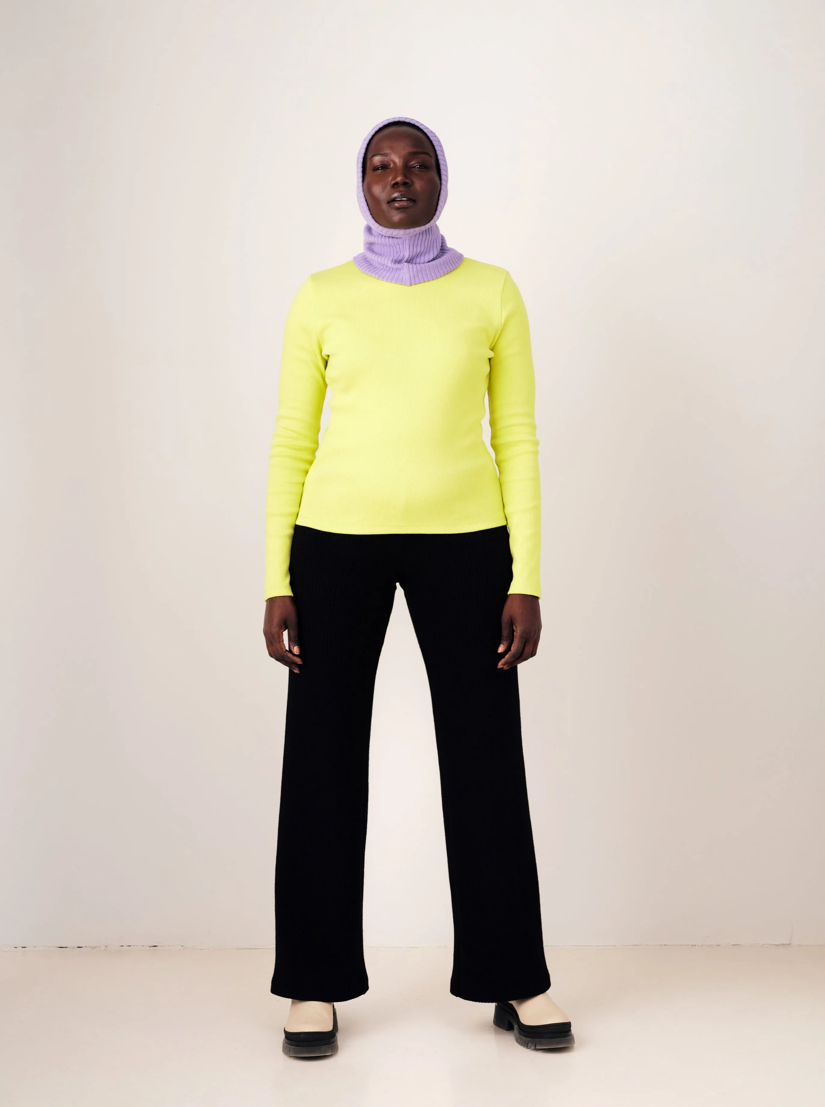 STELLAR black rib pant sold by Odeyalo
