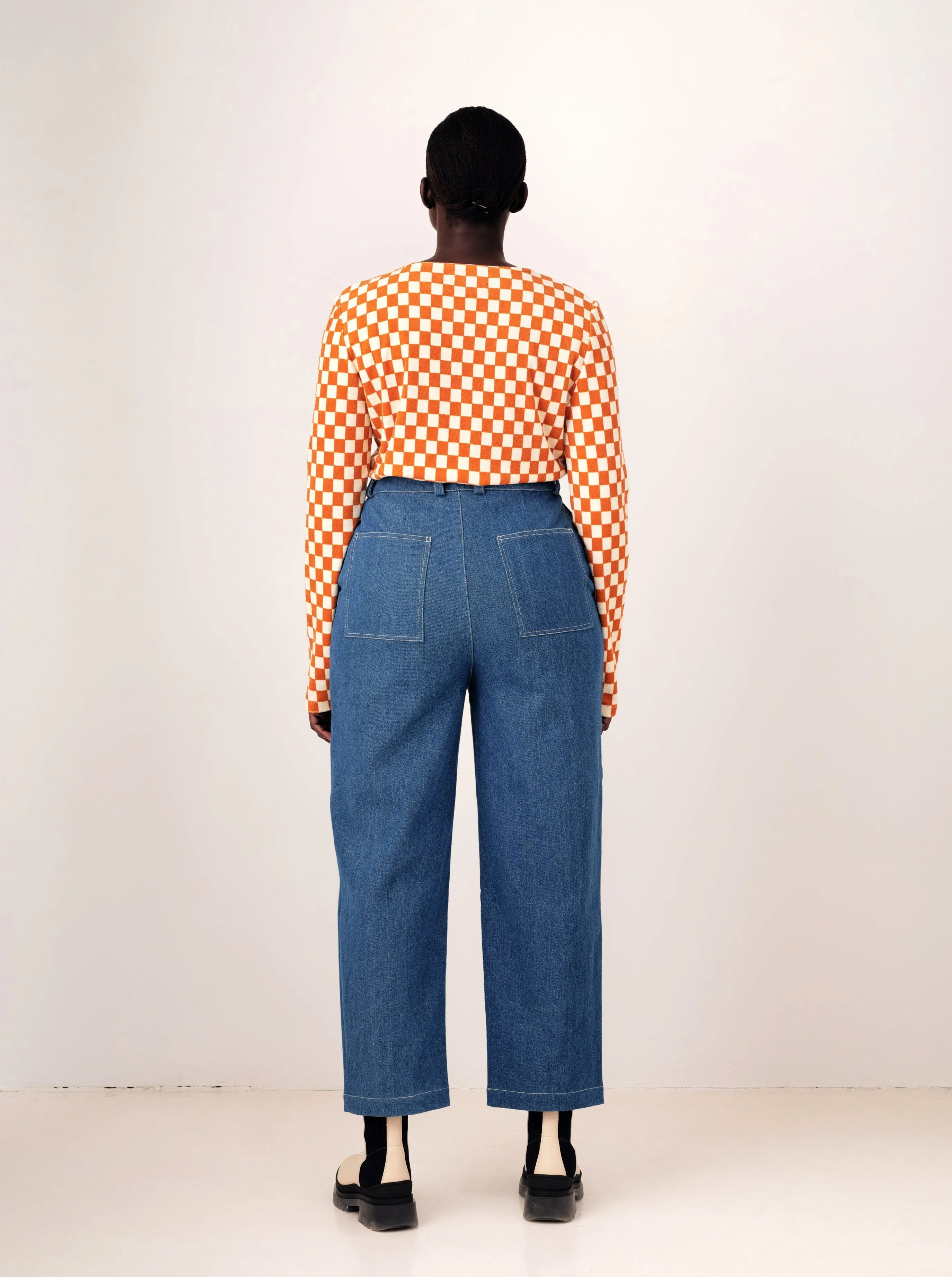 TIME OUT checkered top sold by Odeyalo product image thumbnail 3