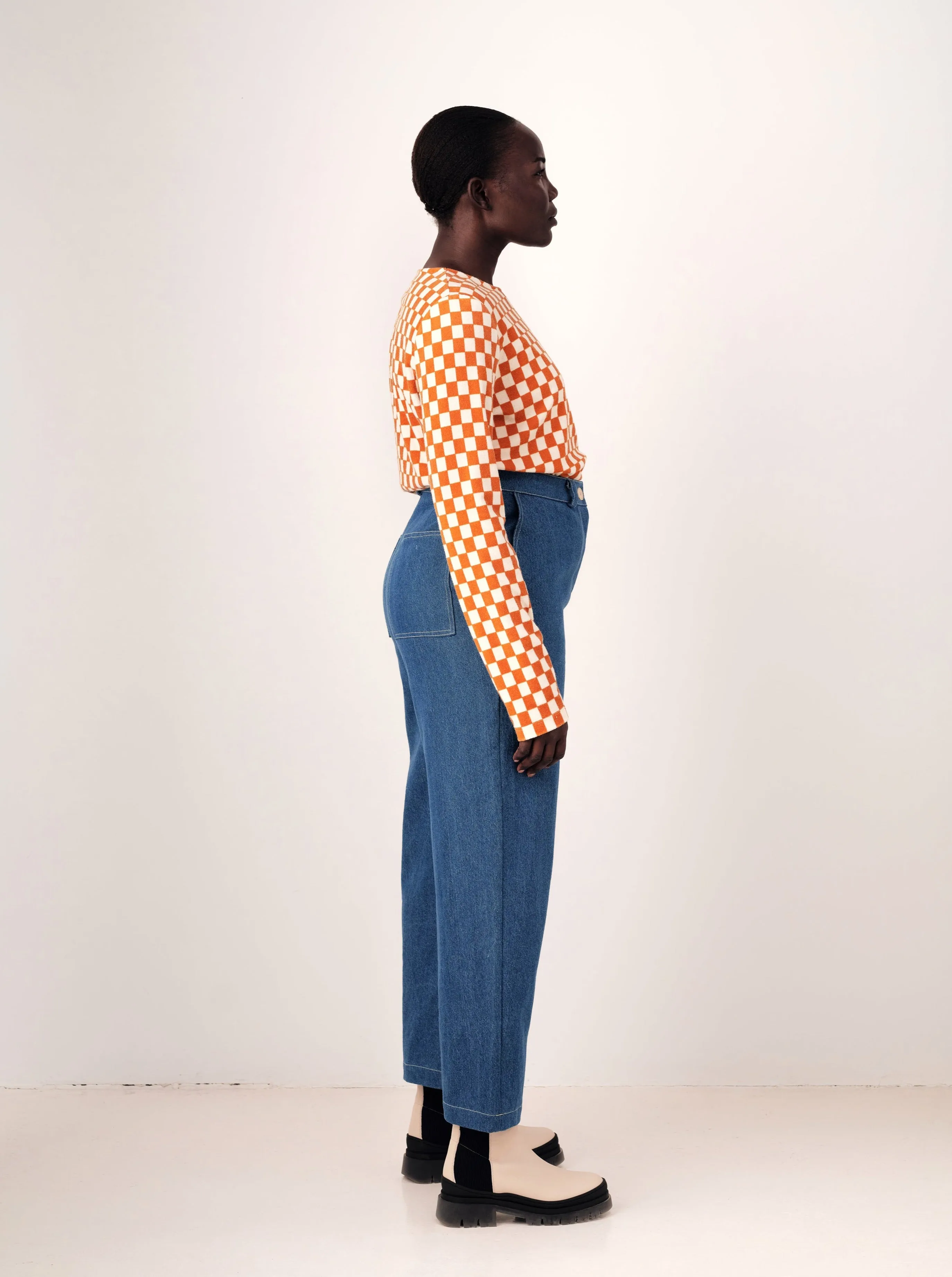 TIME OUT checkered top sold by Odeyalo product image thumbnail 2