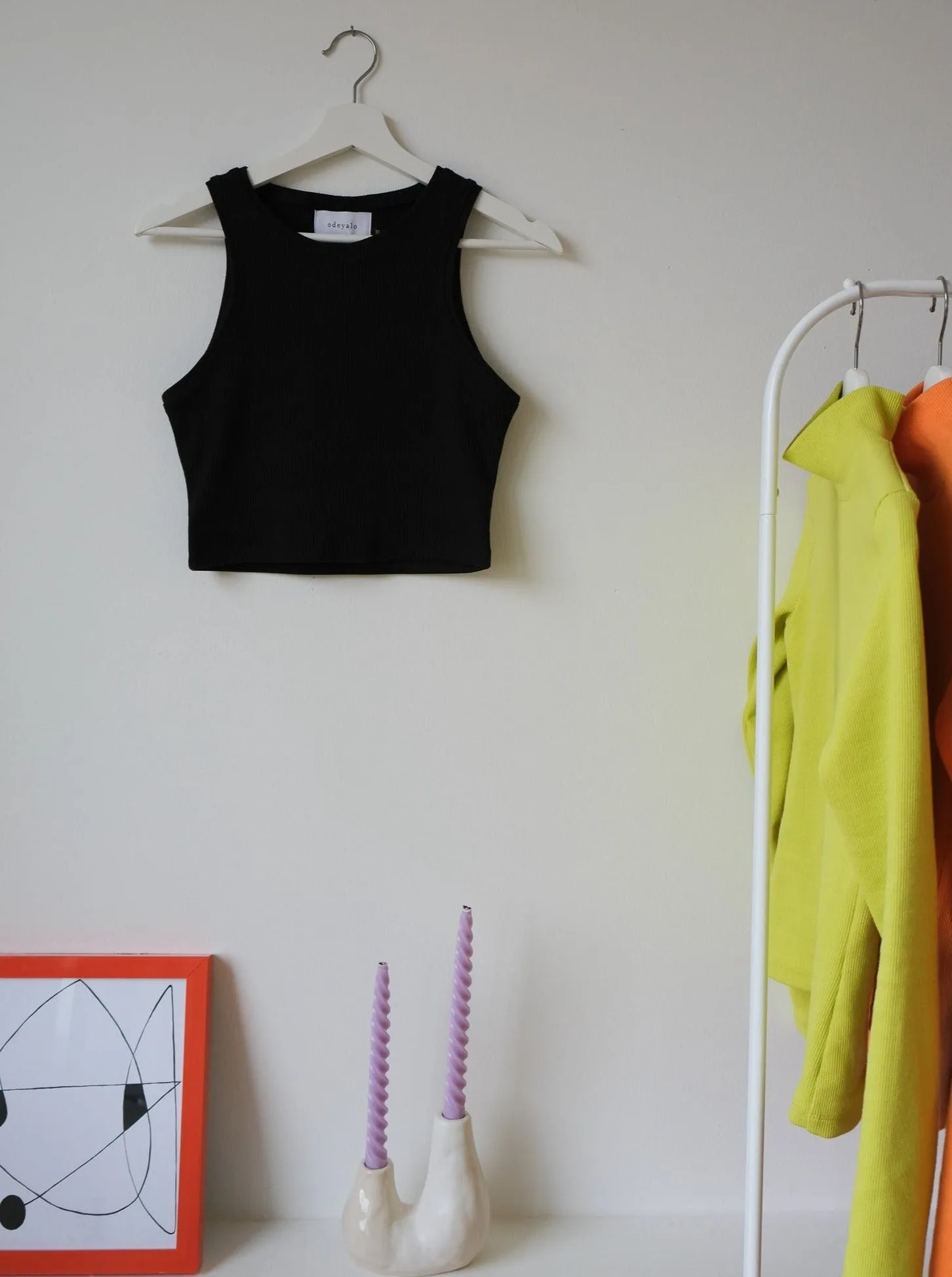 TINCSET black bodycon top-XS reverse fabric sold by Odeyalo product image thumbnail 2