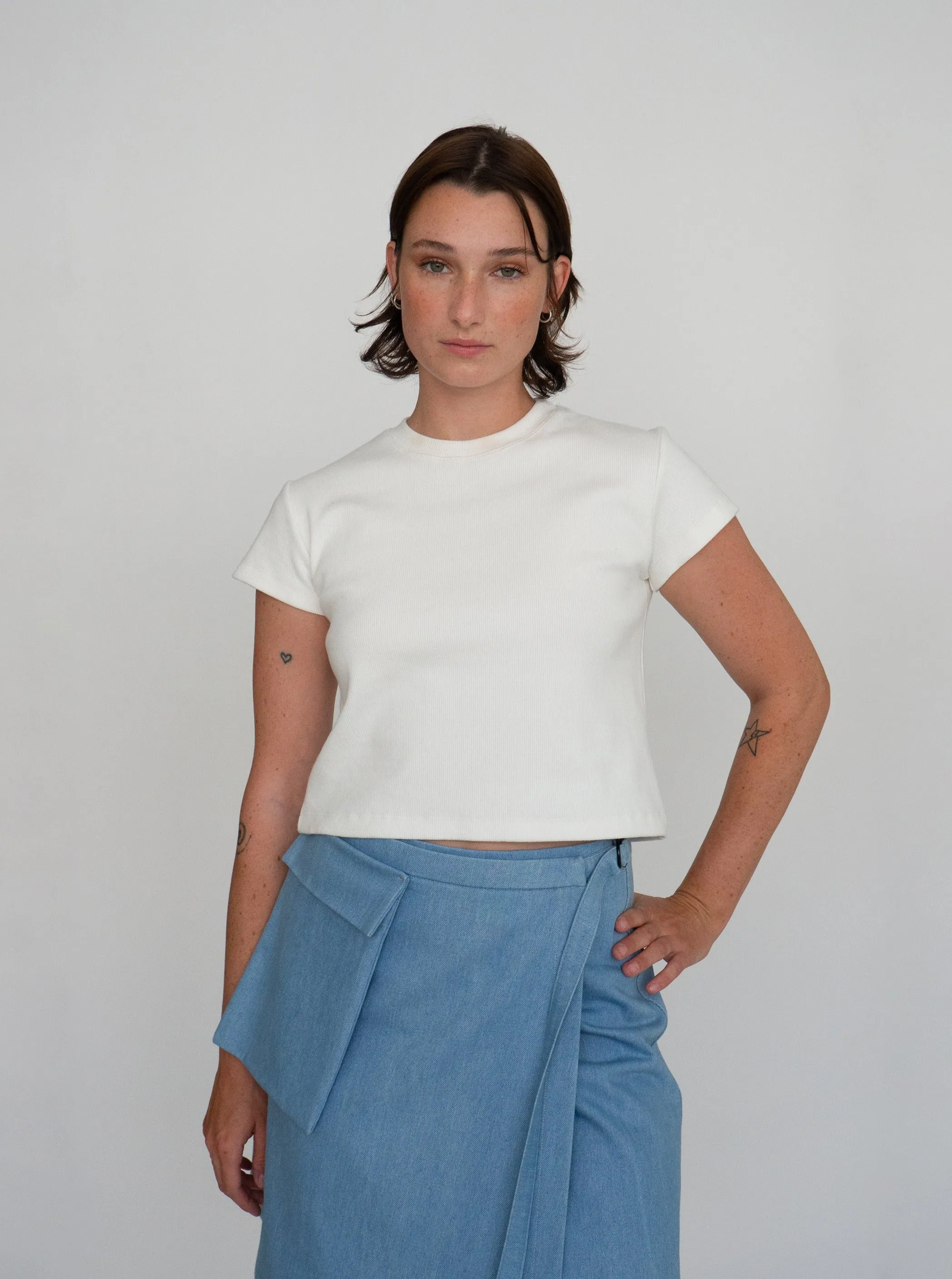 TOLEDO blue denim skirt sold by Odeyalo product image thumbnail 3