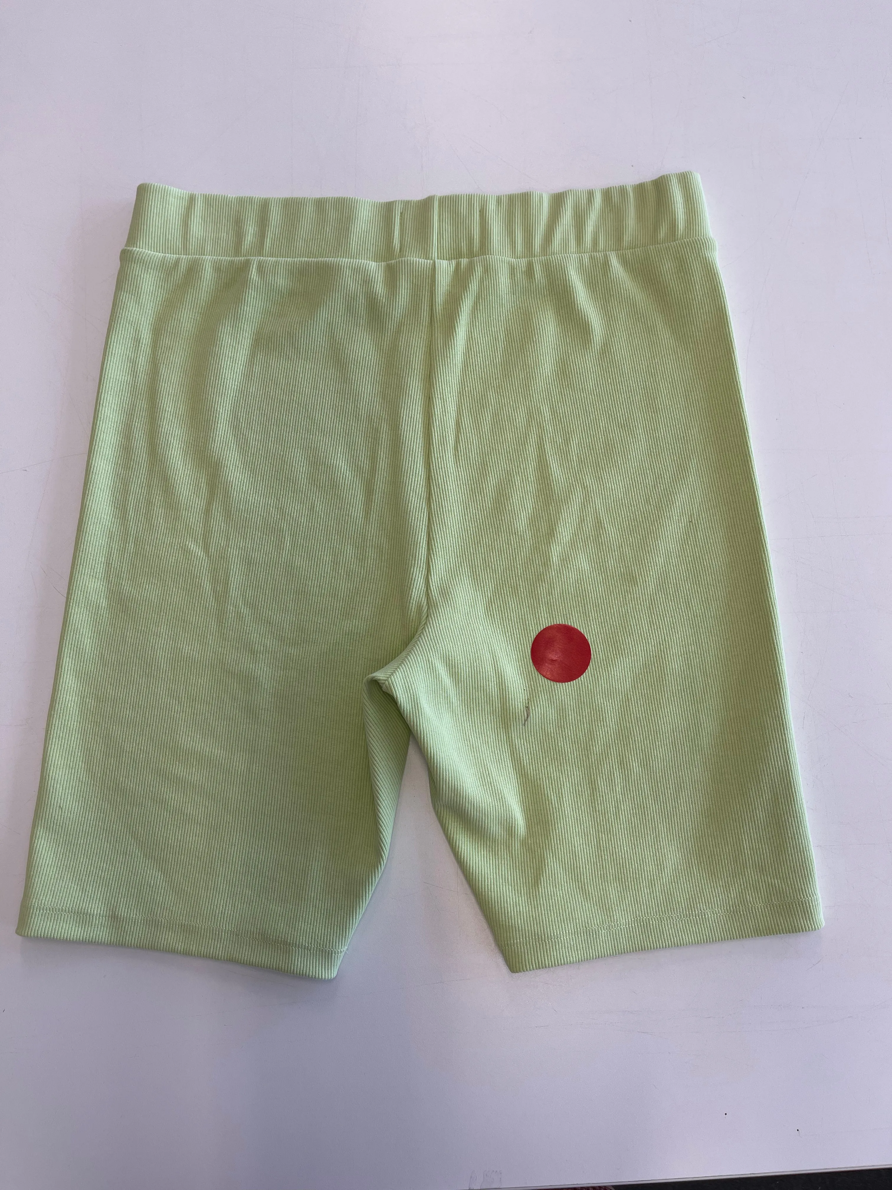 TUCK honeydew biker short - L Stain on the back sold by Odeyalo product image thumbnail 4