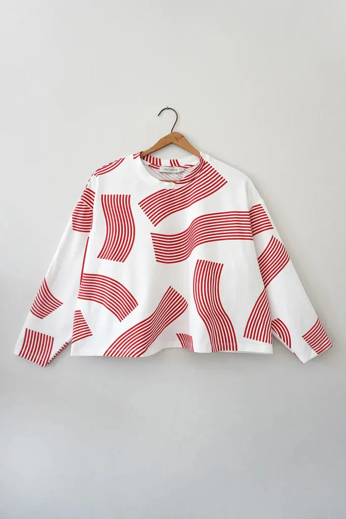 URSA MINOR - Billy Longsleeve Scarlet Wave sold by Odeyalo product image thumbnail 4