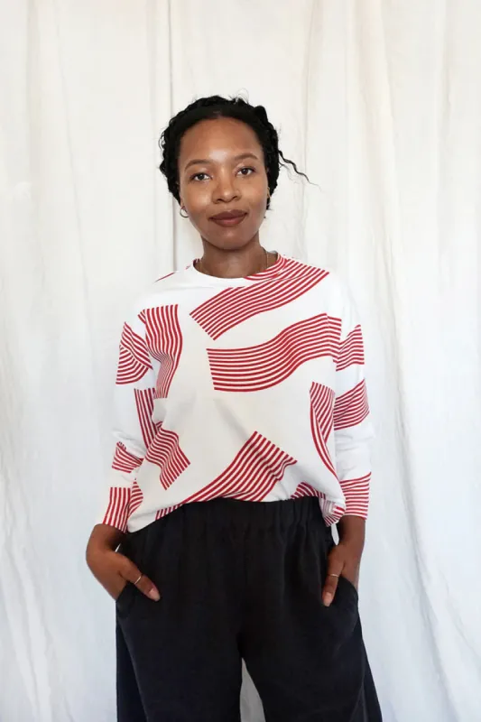 URSA MINOR - Billy Longsleeve Scarlet Wave sold by Odeyalo