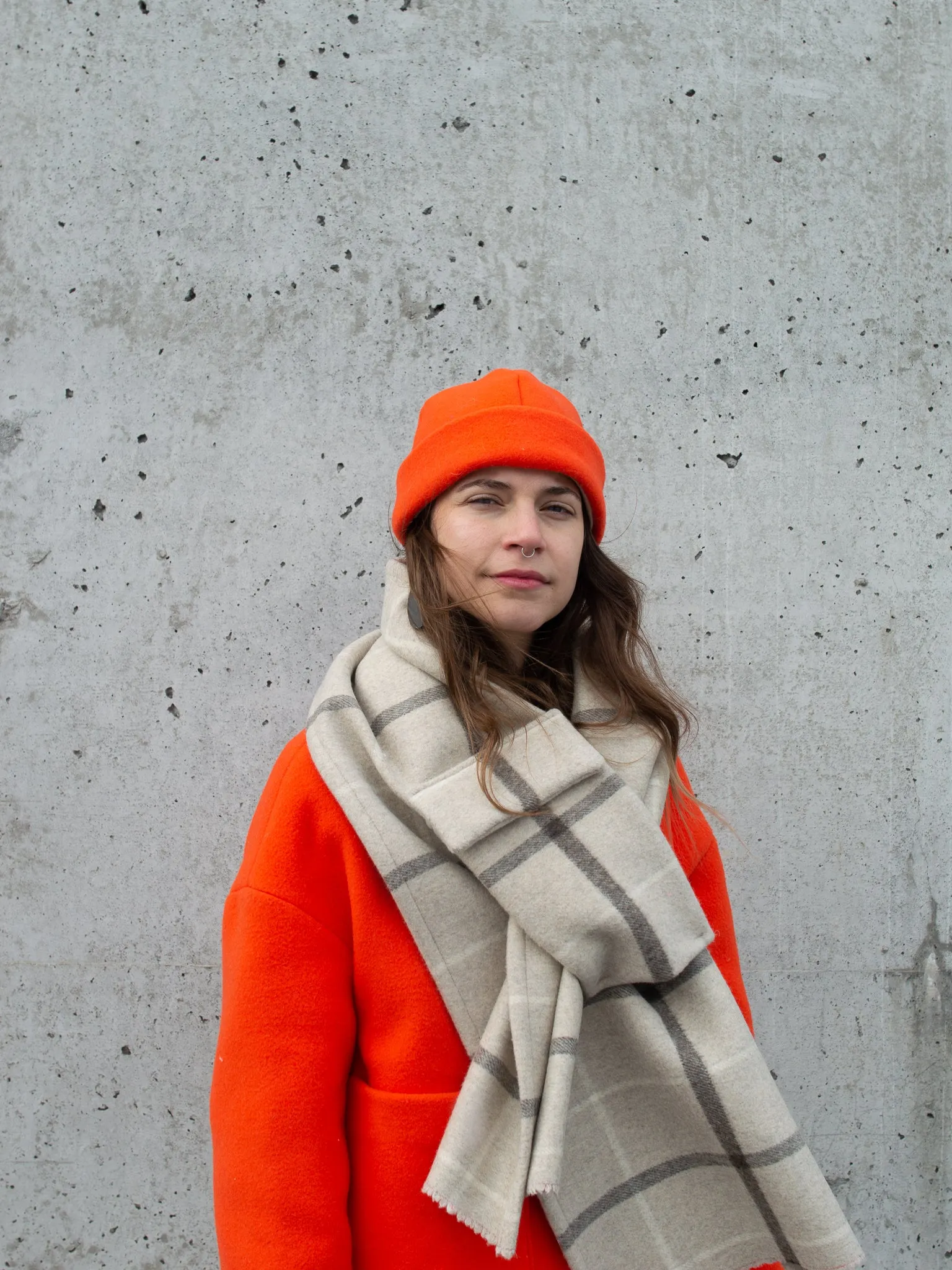 YONI plaid scarf sold by Odeyalo product image thumbnail 2