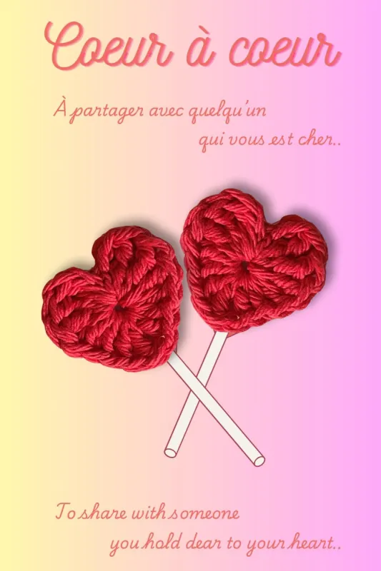 Stitched together heart pins made by Odeyalo
