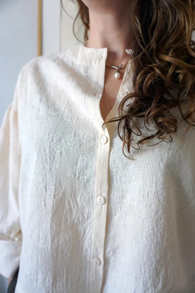URSA MINOR - Victory Blouse - Ivory Jacquard sold by Odeyalo product image thumbnail 2