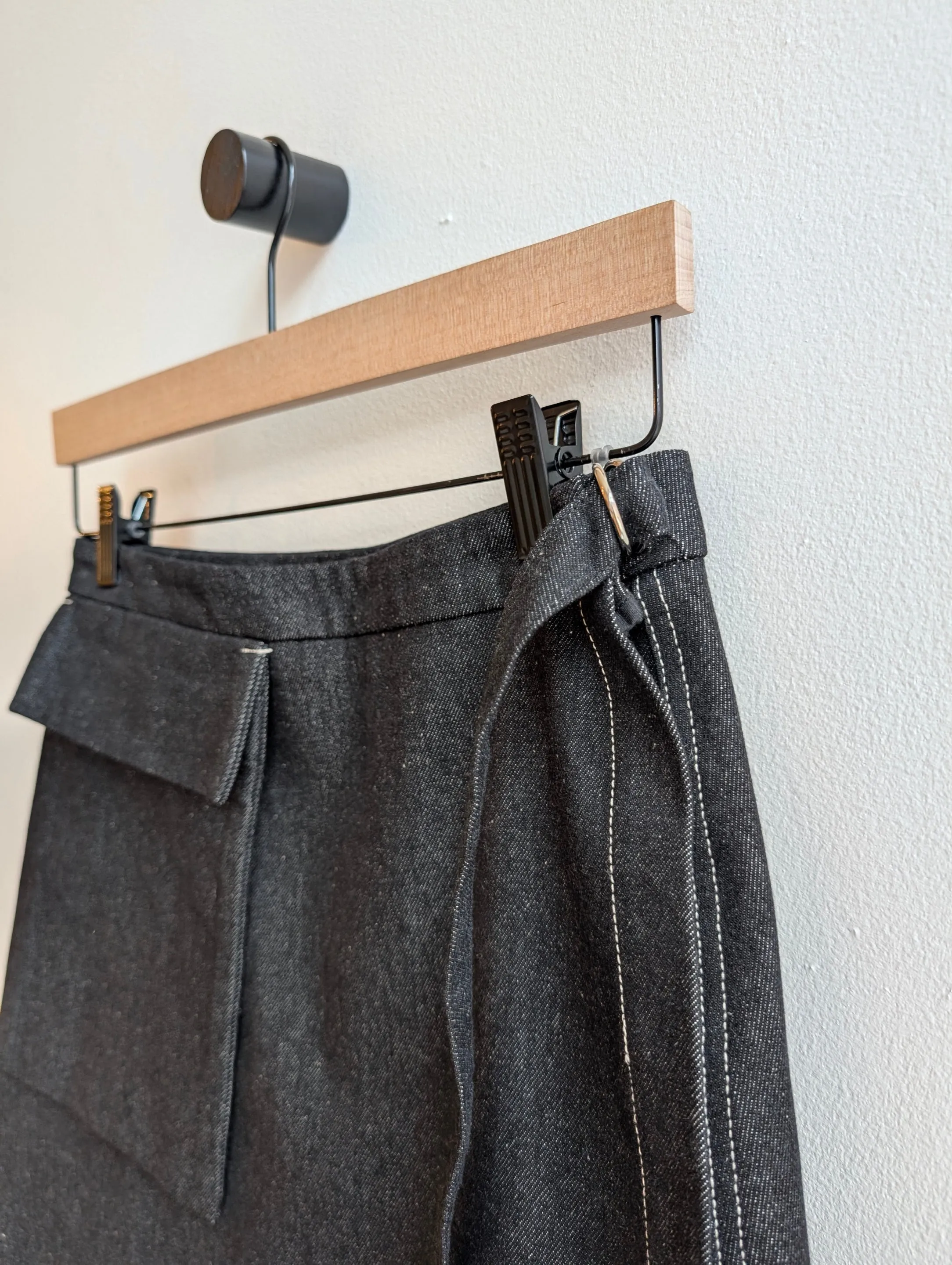 TOLEDO black denim skirt sold by Odeyalo product image thumbnail 5
