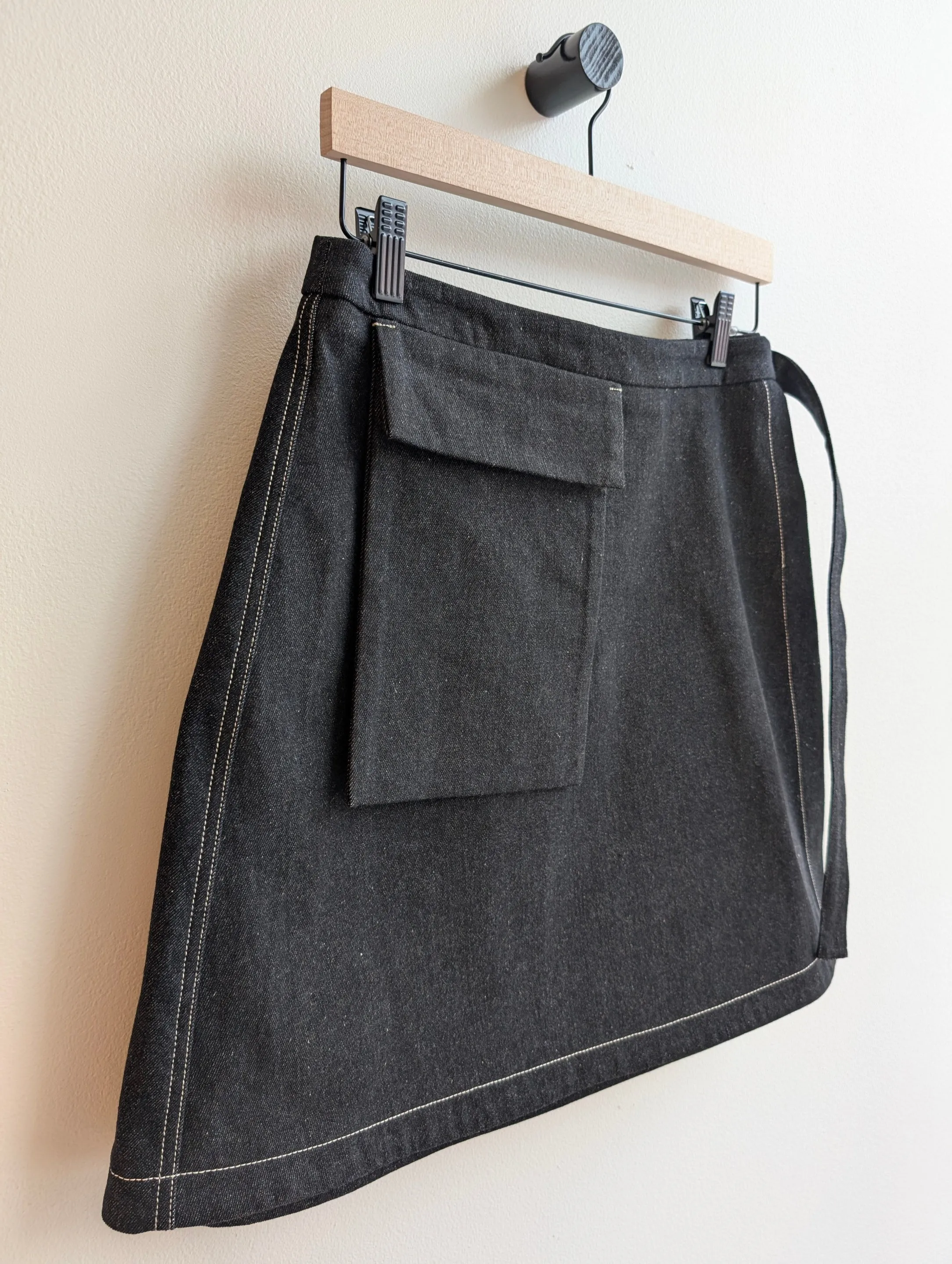 TOLEDO black denim skirt sold by Odeyalo product image thumbnail 2