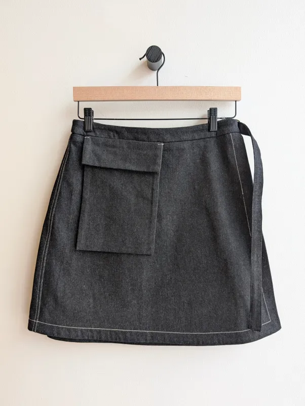 TOLEDO black denim skirt sold by Odeyalo