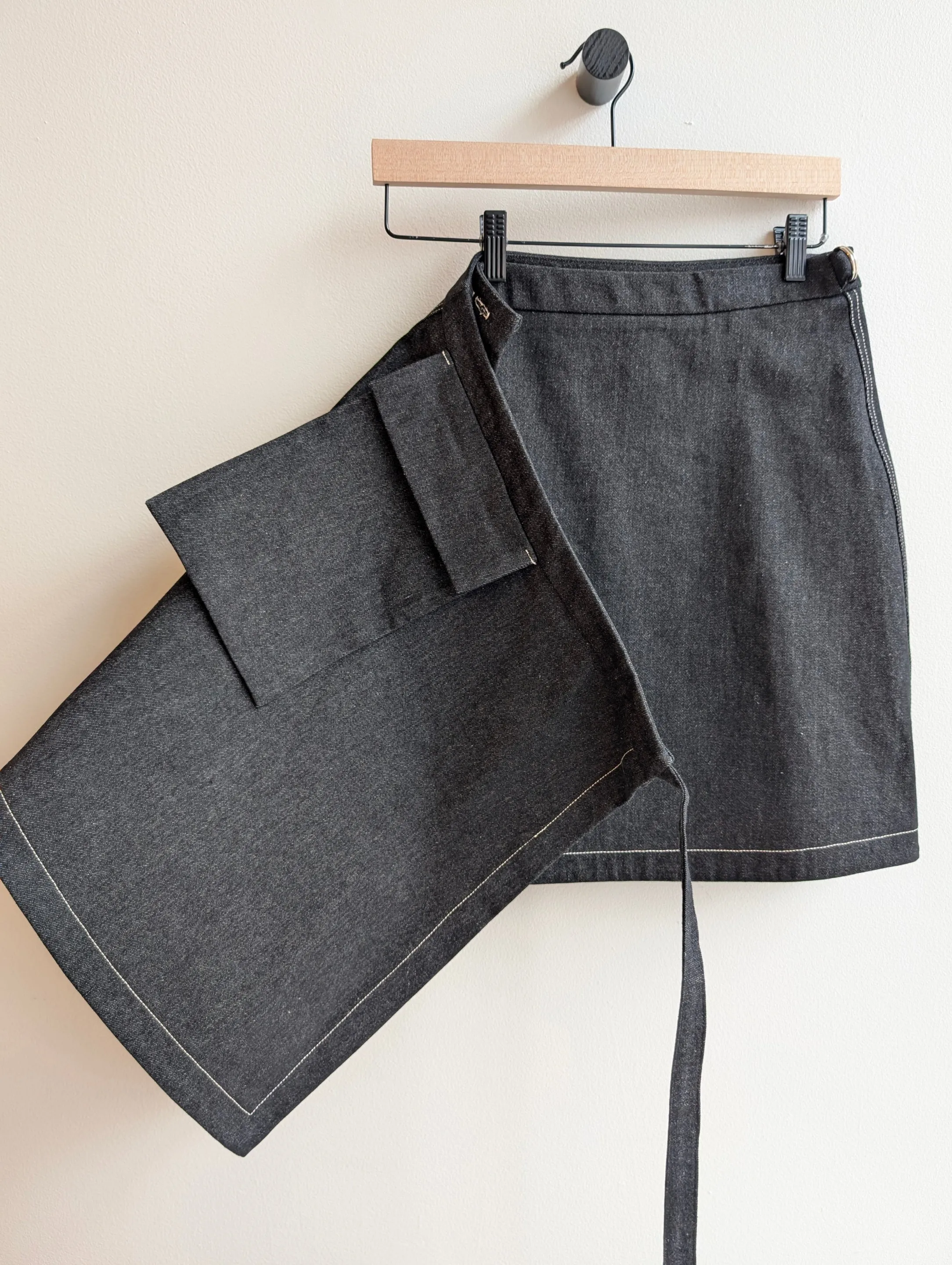 TOLEDO black denim skirt sold by Odeyalo product image thumbnail 3