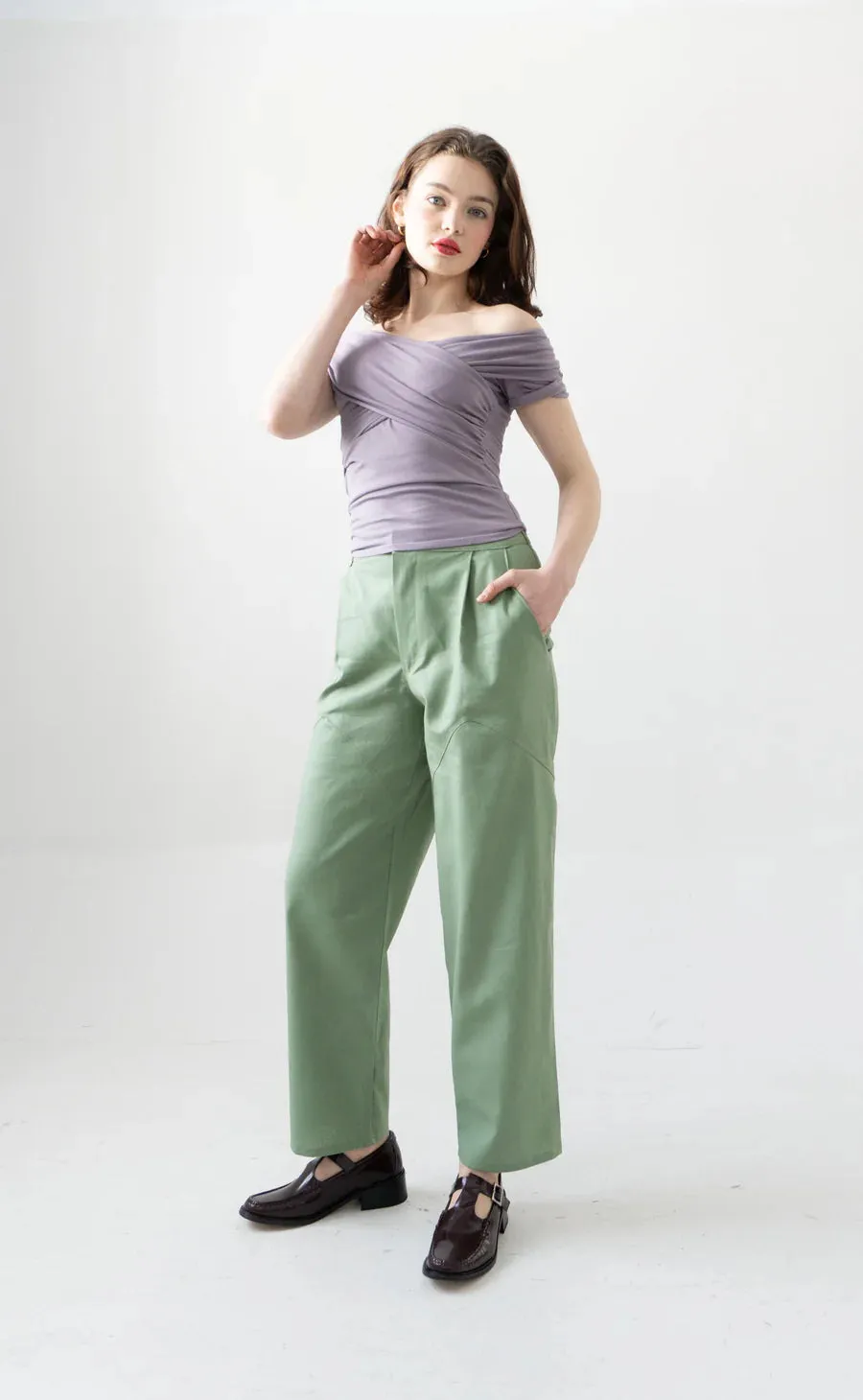 RIGHTFUL OWNER - Shawl Blouse in Lavender sold by Odeyalo product image thumbnail 2