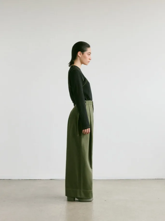 VERI - Dario Trousers Khaki sold by Odeyalo product image thumbnail 2