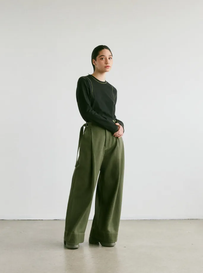 VERI - Dario Trousers Khaki sold by Odeyalo product image thumbnail 3