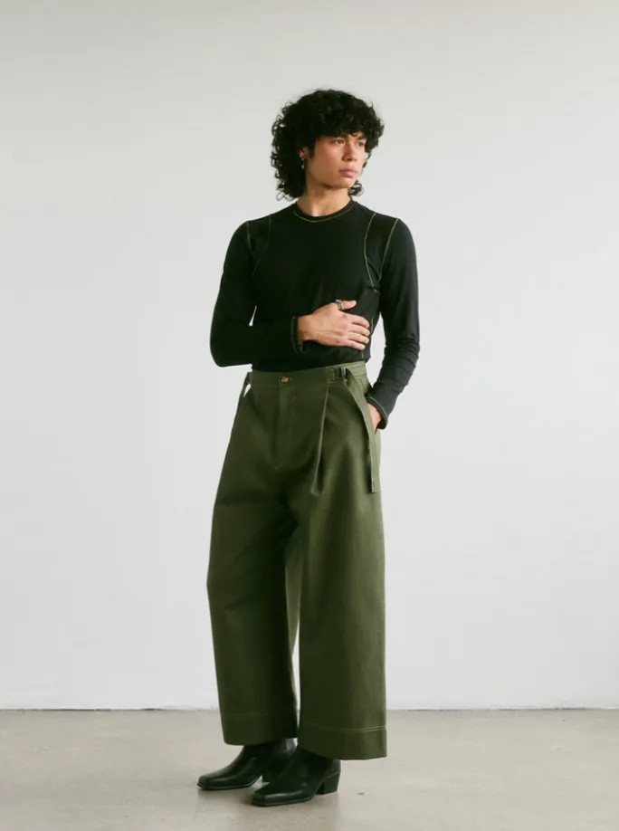 VERI - Dario Trousers Khaki sold by Odeyalo