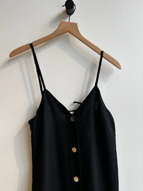 ANNETTE black linen dress sold by Odeyalo product image thumbnail 2