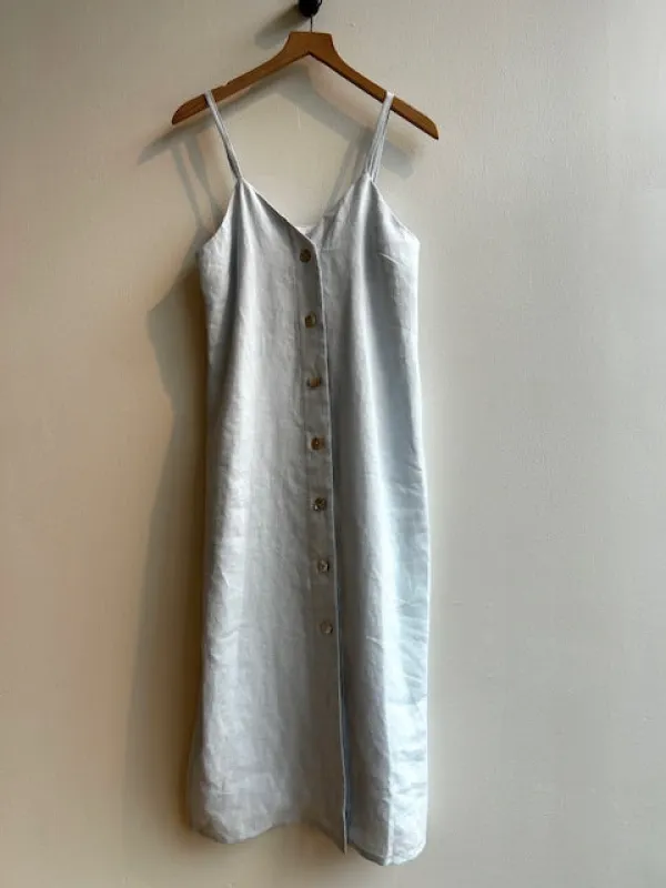 ANNETTE light blue linen dress PRESALE sold by Odeyalo