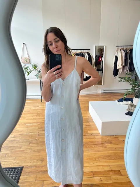 ANNETTE light blue linen dress sold by Odeyalo product image thumbnail 2