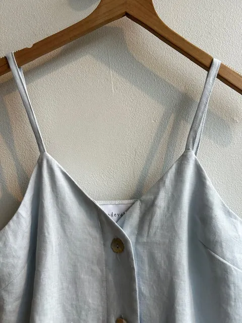 ANNETTE light blue linen dress sold by Odeyalo product image thumbnail 5