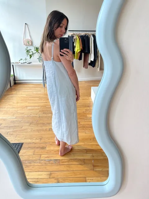 ANNETTE light blue linen dress sold by Odeyalo product image thumbnail 3