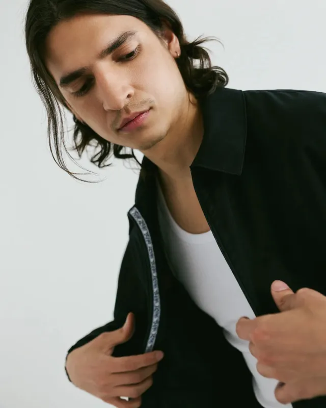 VERI - Claire Zip Up Shirt  - Black made by Odeyalo