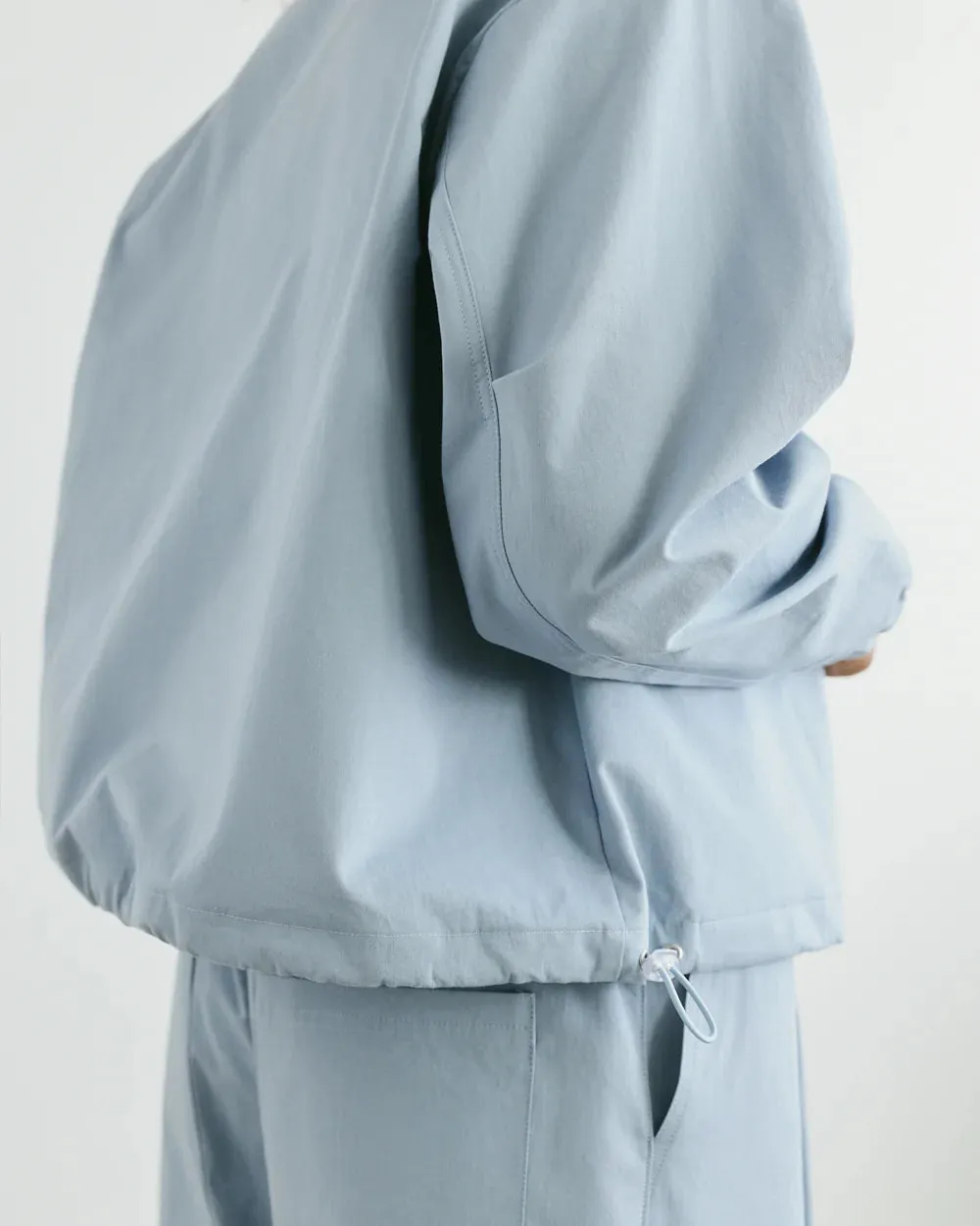 VERI - Claire Zip Up Shirt -Powder Blue sold by Odeyalo product image thumbnail 5