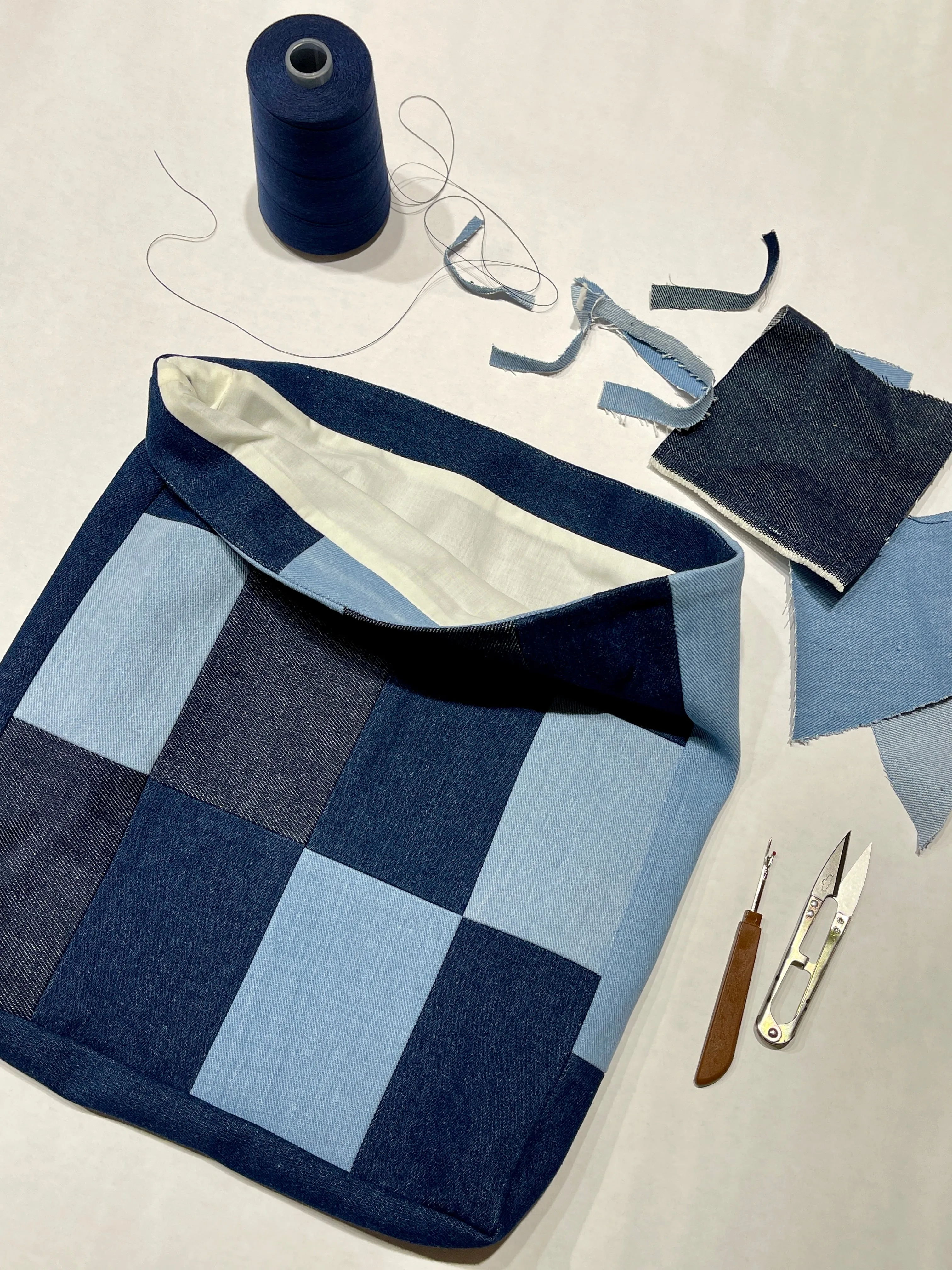 November 19, 2025 — Intro to Sewing, create your own denim totebag with Myriem Schaffner sold by Odeyalo