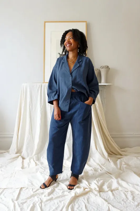 URSA MINOR - Flor Arca Pant in Midnight Blue made by Odeyalo