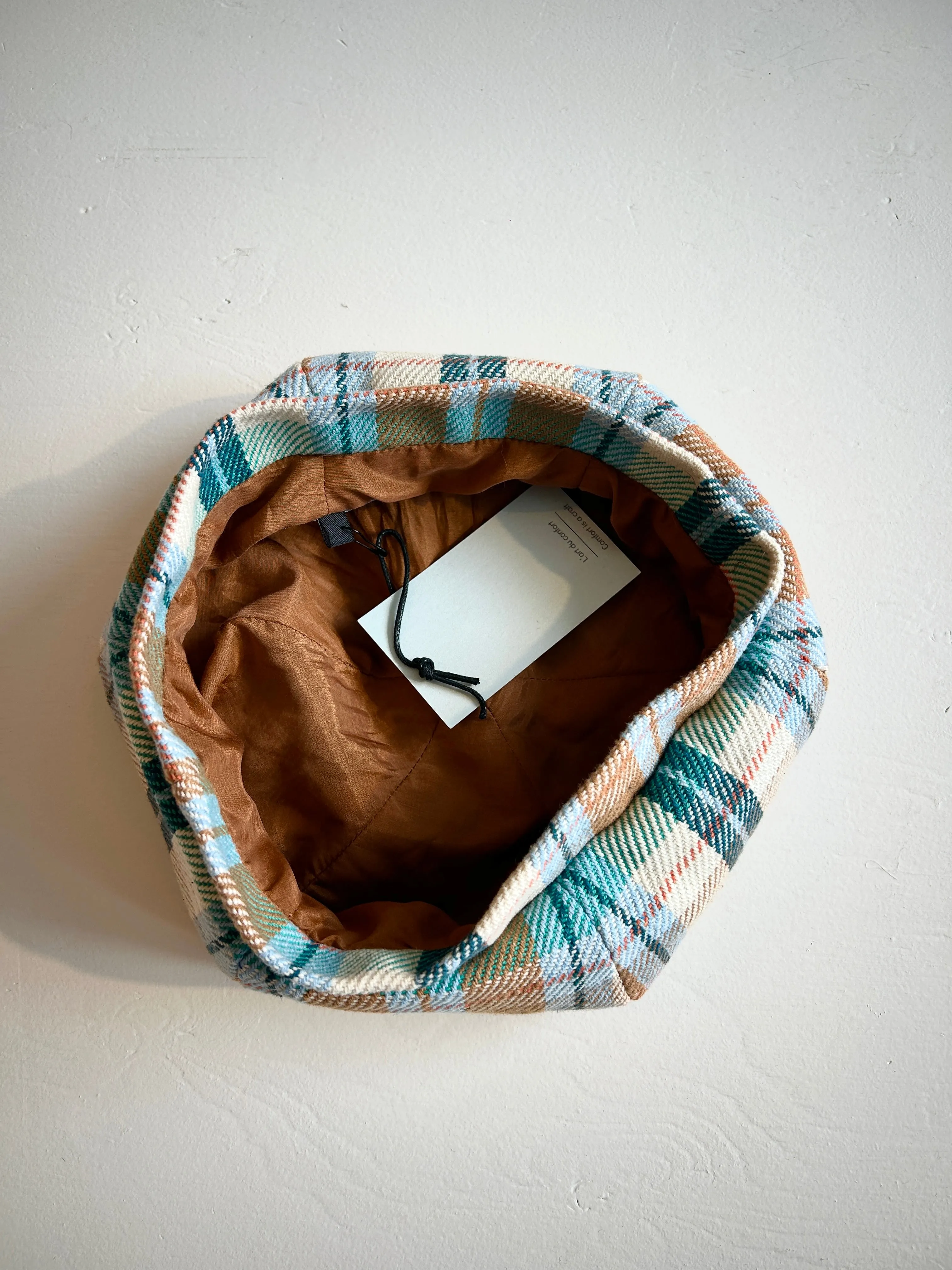 1ER MAI x Odeyalo- Beret in Plaid Eco Cotton Blend Twill sold by Odeyalo product image thumbnail 2