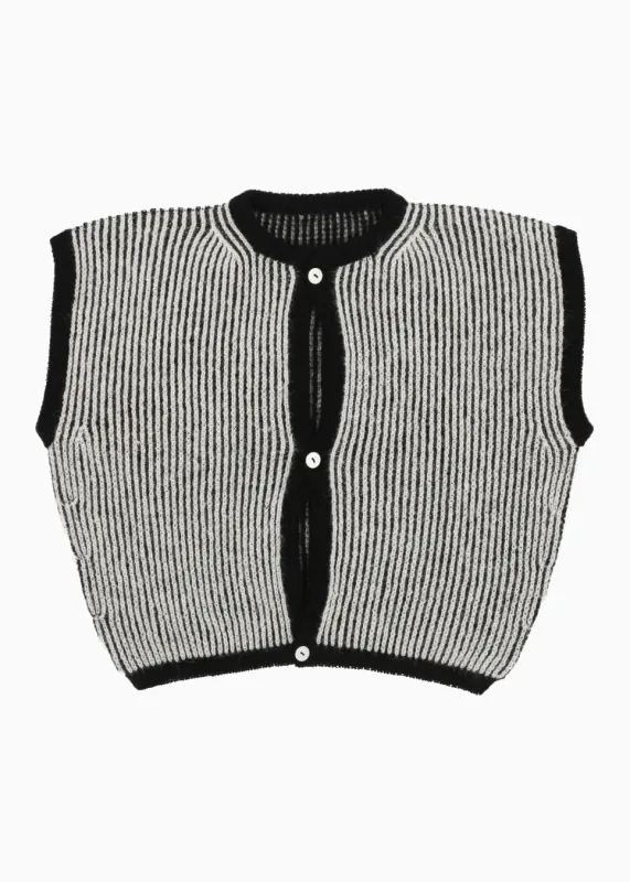 BELACARO - Bicolor reversible cardigan vest sold by Odeyalo