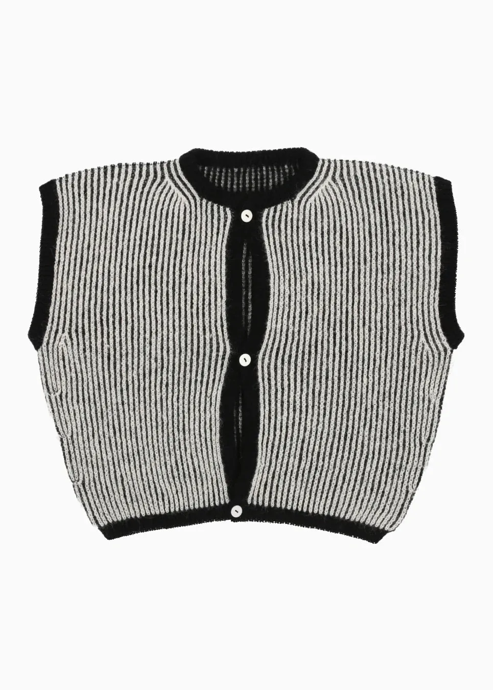 BELACARO - Bicolor reversible cardigan vest sold by Odeyalo