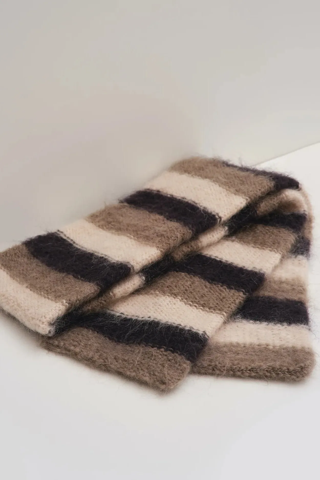HEIRLOOM HATS - Striped Mohair Scarf sold by Odeyalo product image thumbnail 2