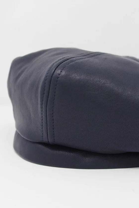 1ER MAI - Leather Beret in Dark Blue sold by Odeyalo product image thumbnail 3