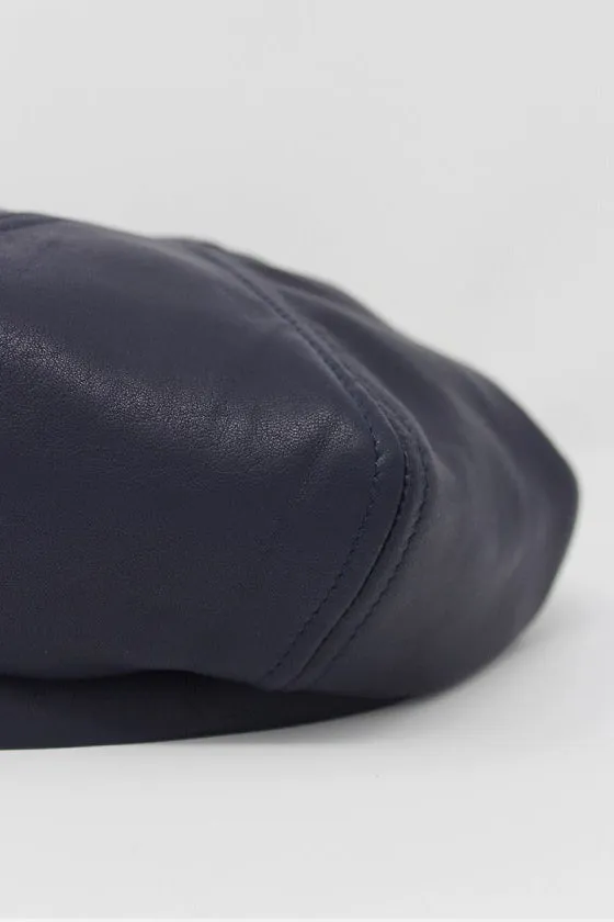 1ER MAI - Leather Beret in Dark Blue sold by Odeyalo product image thumbnail 4