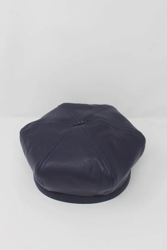 1ER MAI - Leather Beret in Dark Blue sold by Odeyalo product image thumbnail 5