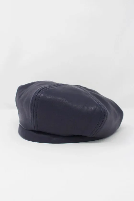1ER MAI - Leather Beret in Dark Blue sold by Odeyalo product image thumbnail 2