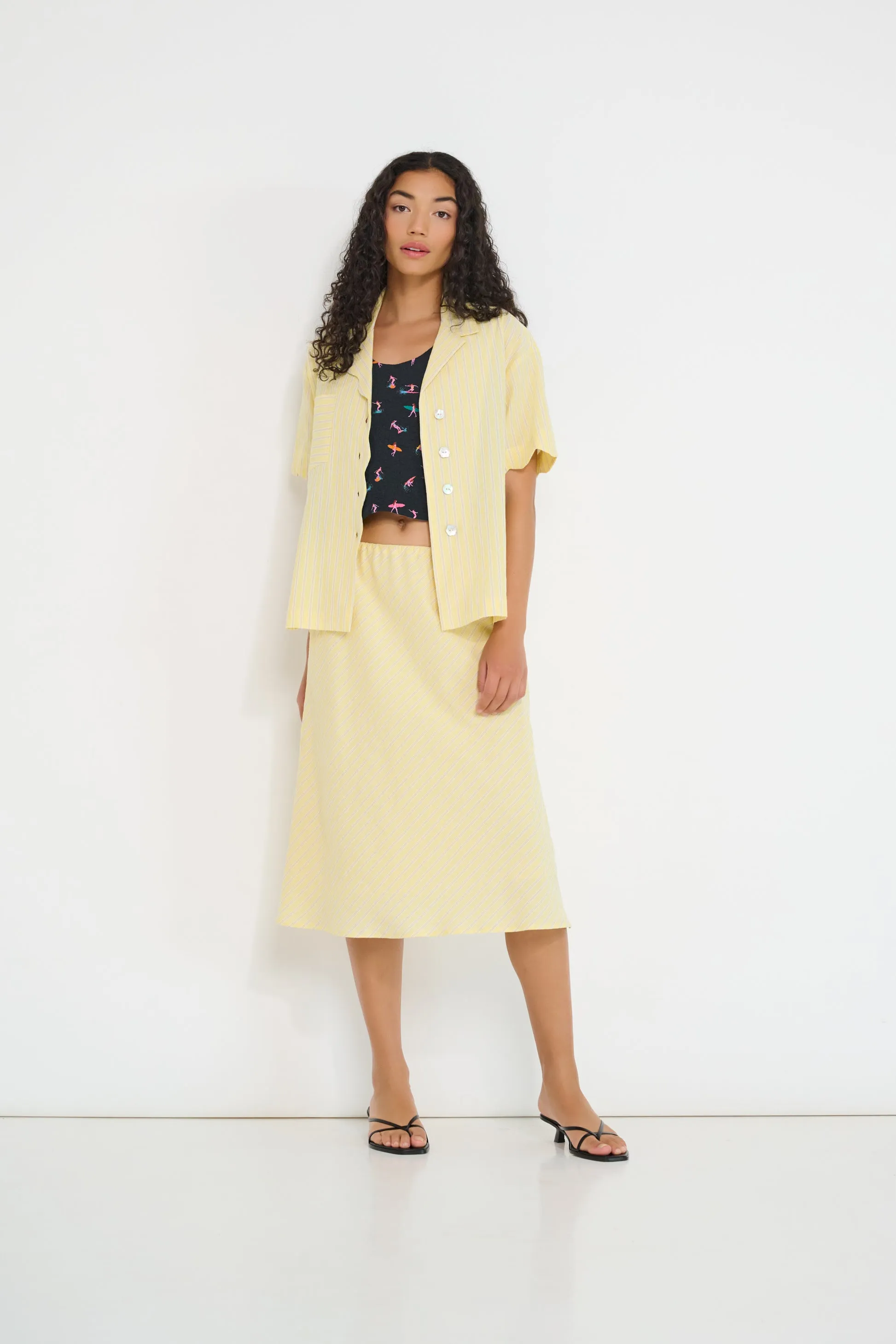 dorsaLi - Voyage Shirt in Sunbeam Stripe sold by Odeyalo product image thumbnail 5