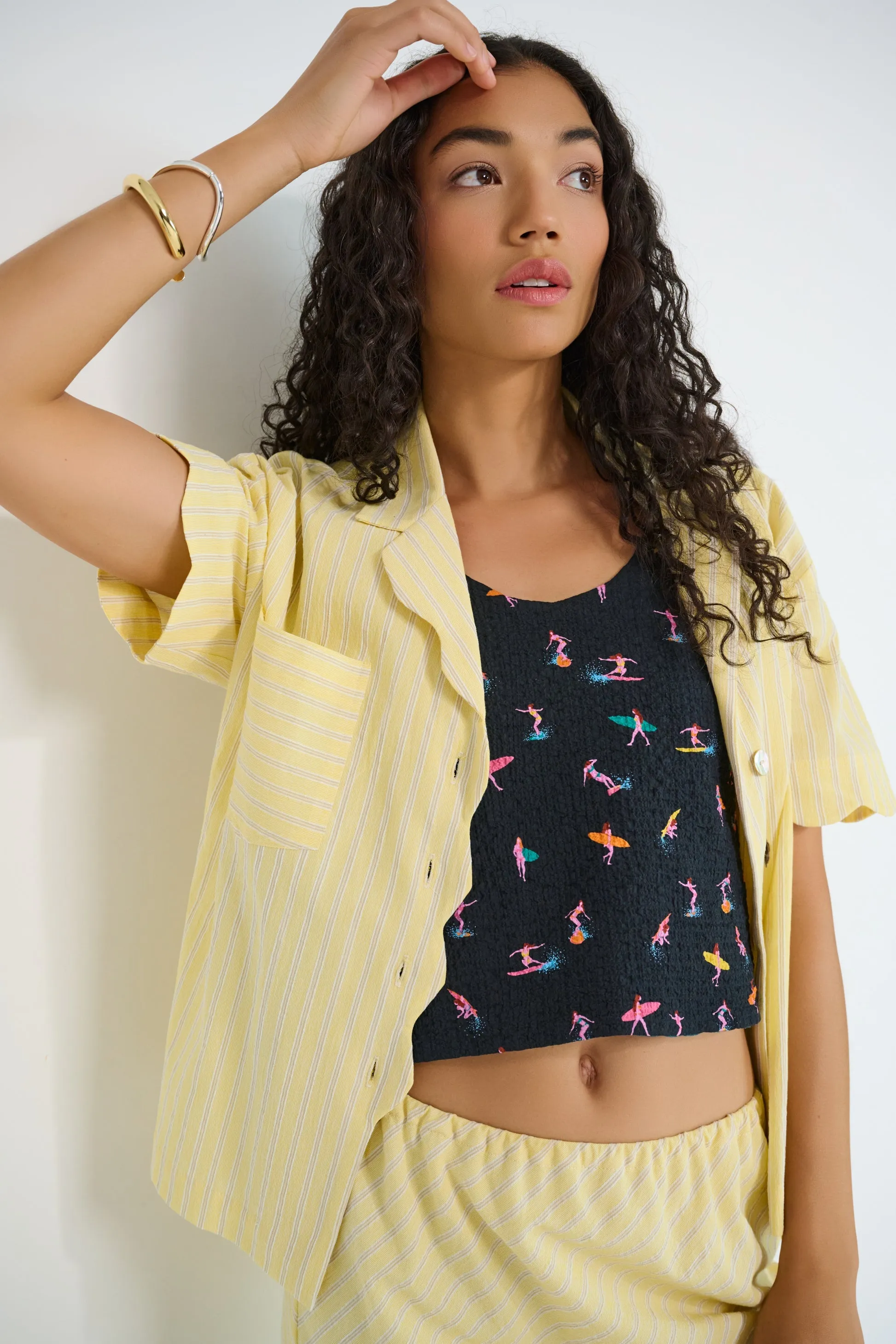 dorsaLi - Voyage Shirt in Sunbeam Stripe sold by Odeyalo product image thumbnail 4