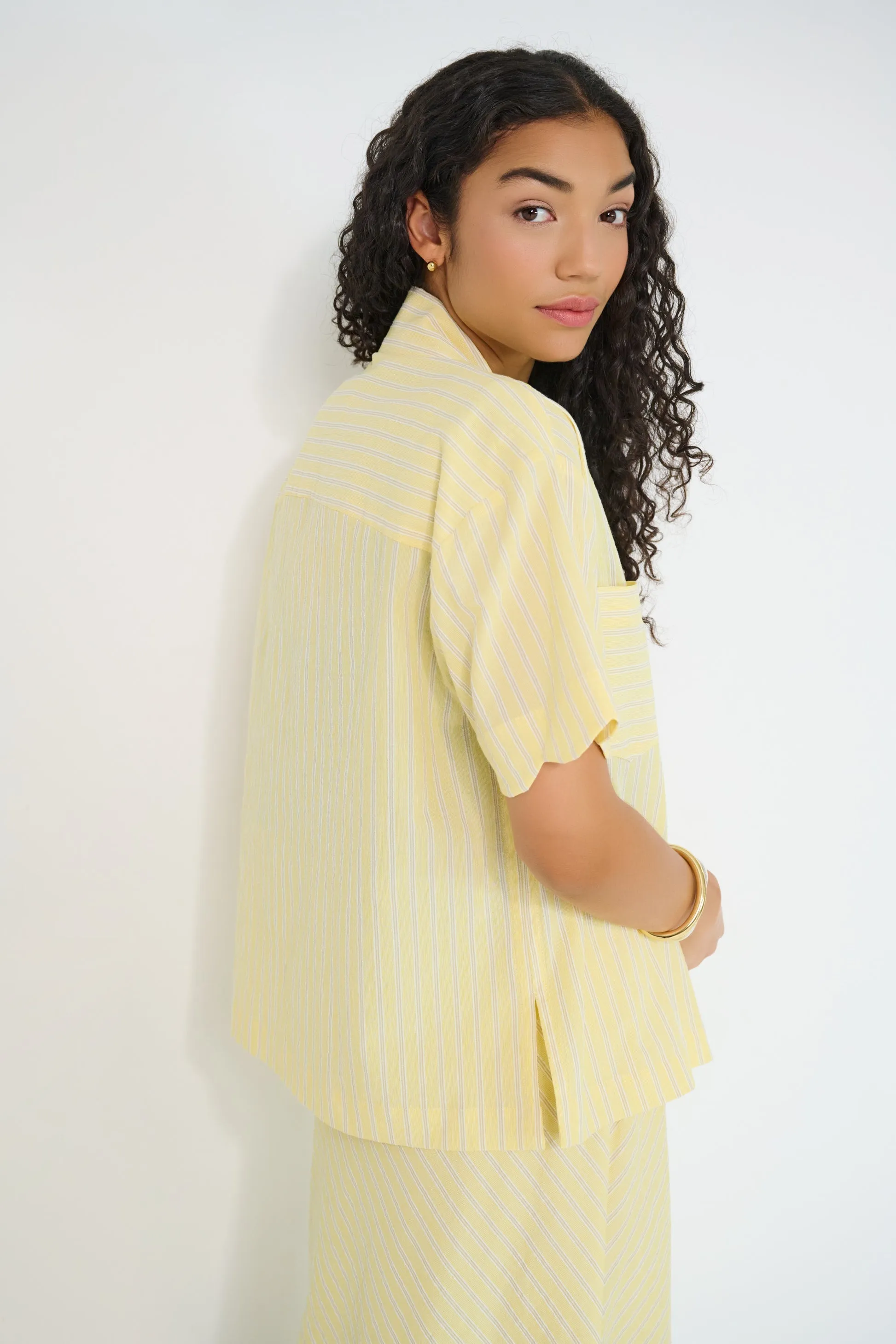 dorsaLi - Voyage Shirt in Sunbeam Stripe sold by Odeyalo product image thumbnail 2