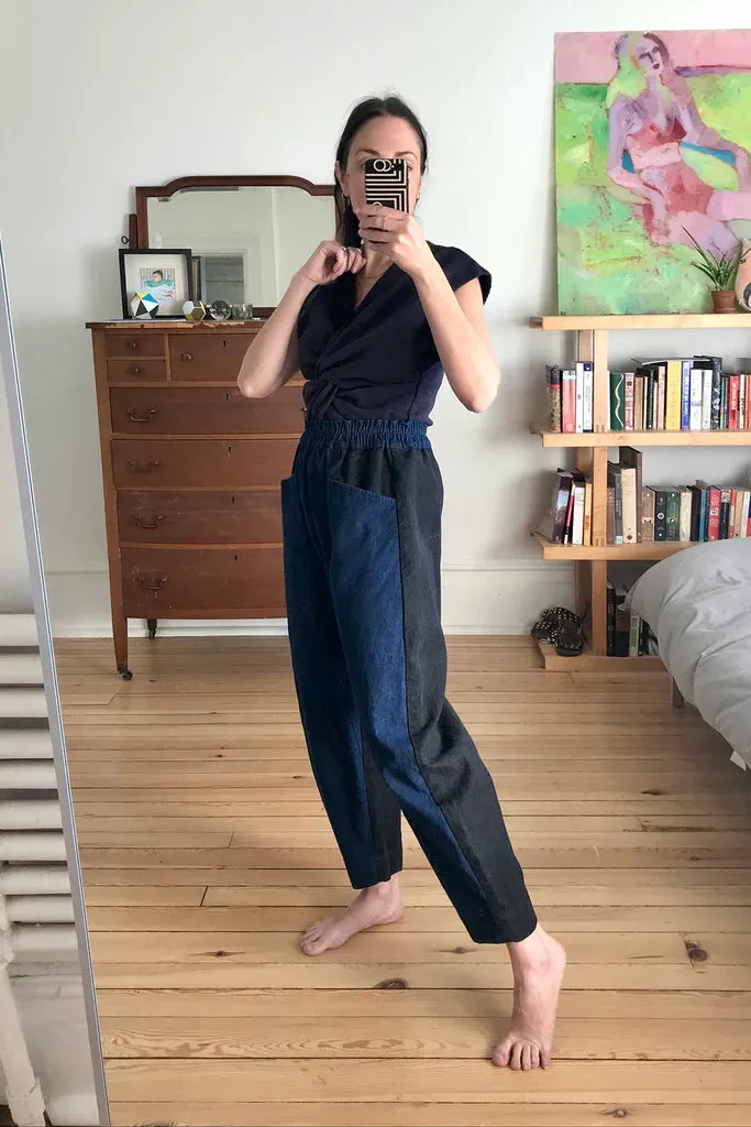URSA MINOR - Flor Arca Pant Criss Cross Denim sold by Odeyalo product image thumbnail 2