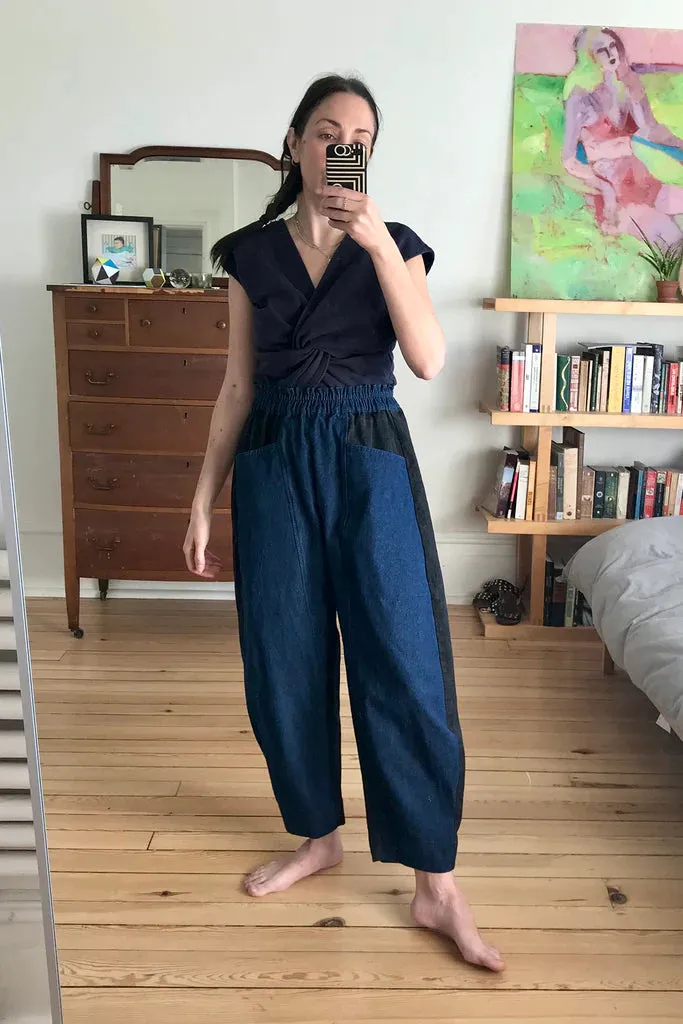 URSA MINOR - Flor Arca Pant Criss Cross Denim sold by Odeyalo product image thumbnail 3