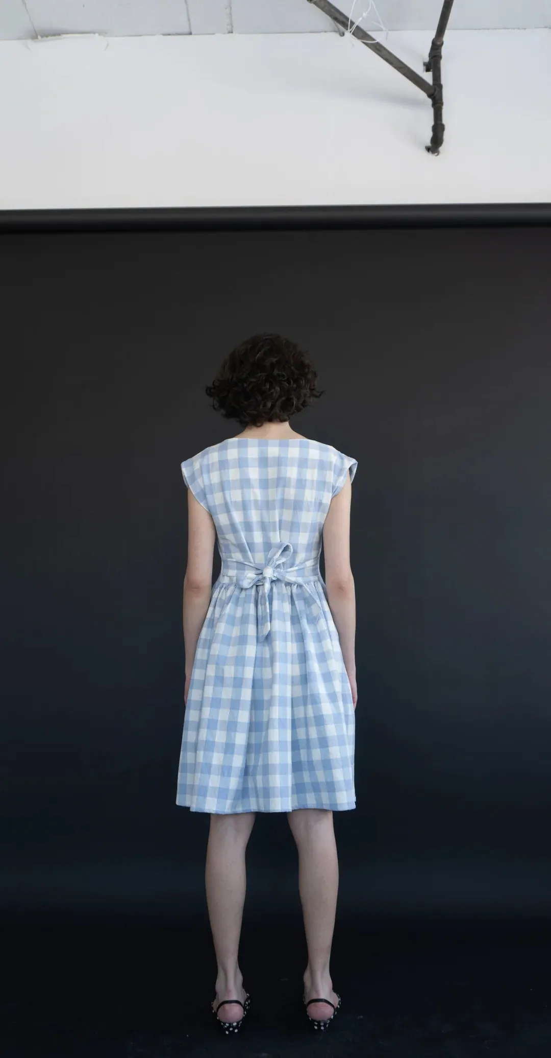 RIGHTFUL OWNER - House dress in Blue Gingham sold by Odeyalo product image thumbnail 4