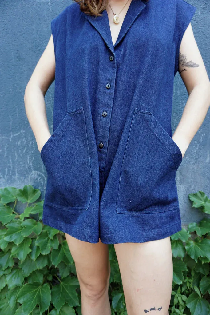 URSA MINOR - Playsuit Washed Indigo sold by Odeyalo product image thumbnail 3