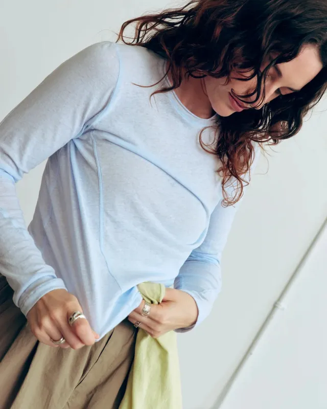 VERI - Nova Longsleeve Tee, Powder Blue made by Veri