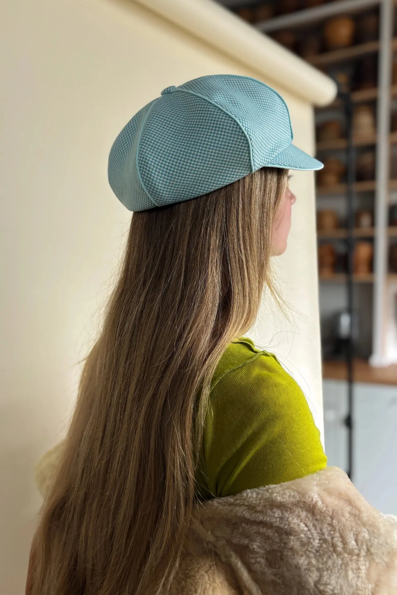 HEIRLOOM HATS - Gazette Cap Houndstooth sold by Odeyalo product image thumbnail 2