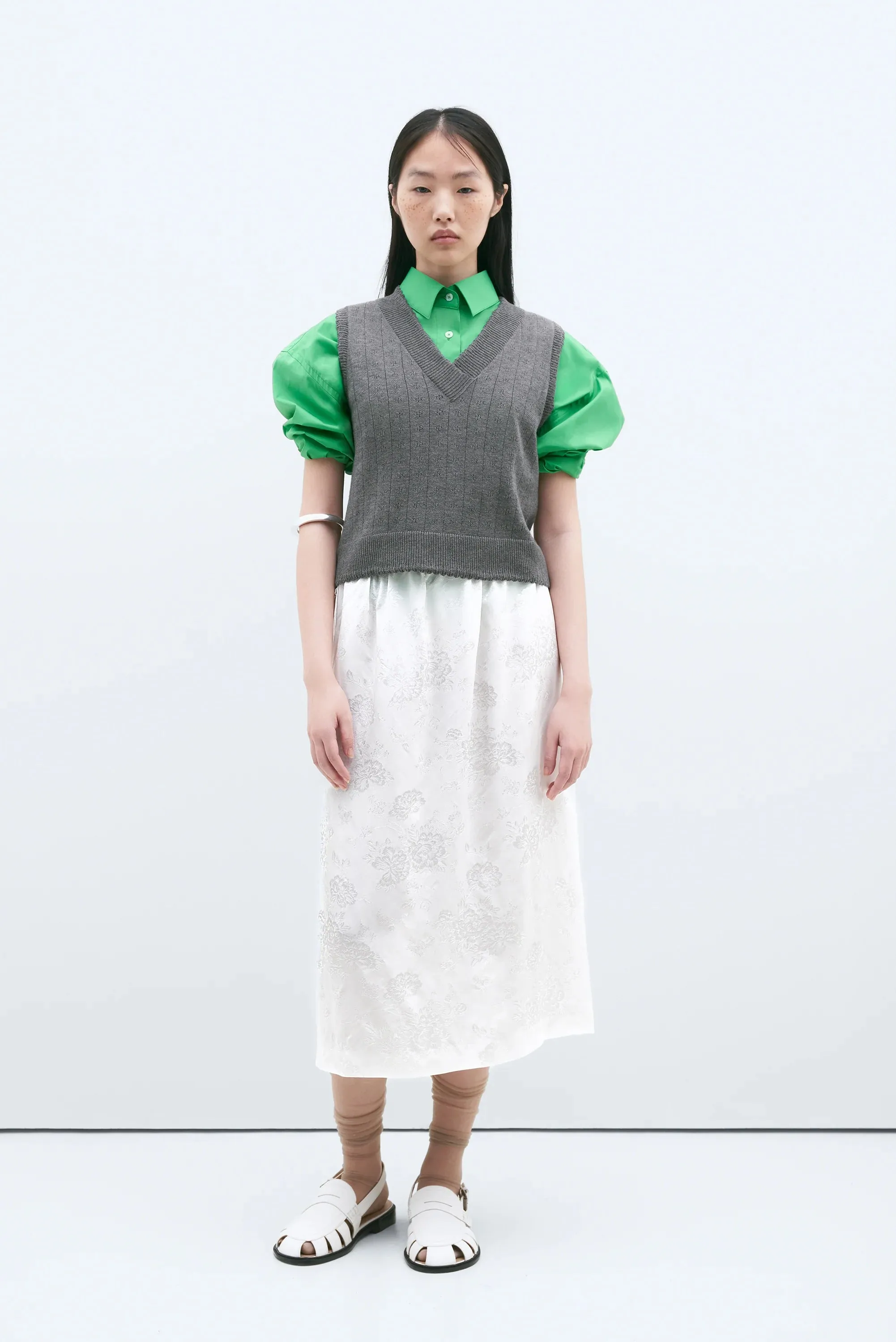 CORDERA - GILET POINTELLE EN MÉRINO - GRIS - PS25 sold by Boutique Unicorn product image thumbnail 3