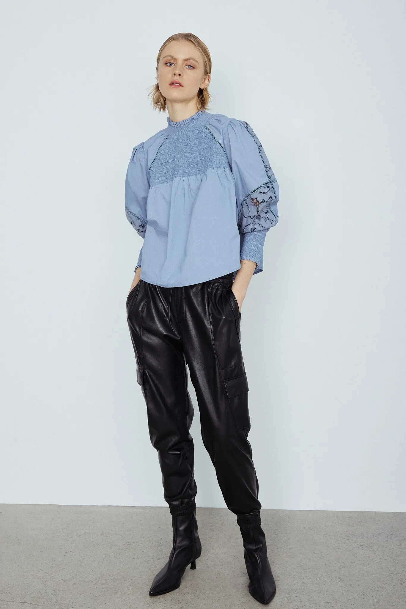 MELISSA NEPTON - BLOUSE PASCAL - BLEU ACIDE - AH24 sold by Boutique Unicorn product image thumbnail 2